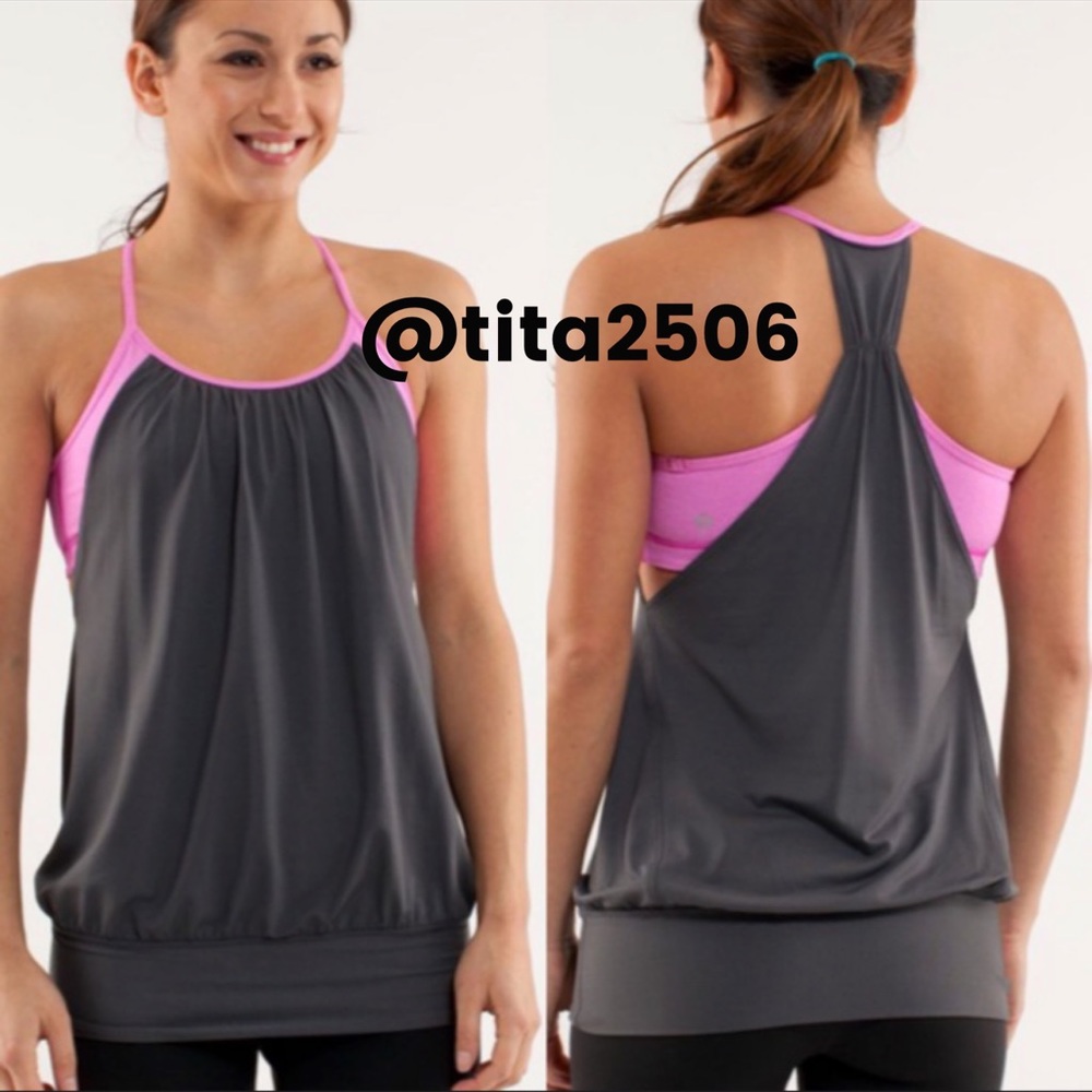 Lululemon no limits tank charcoal 6